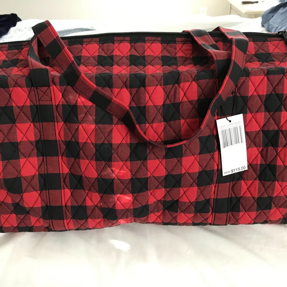 VERA BRADLEY Large Buffalo Plaid Duffel bag